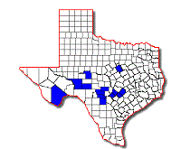 Lachesilla texana map