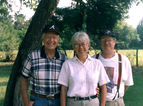 we pose with Jimmy Carter