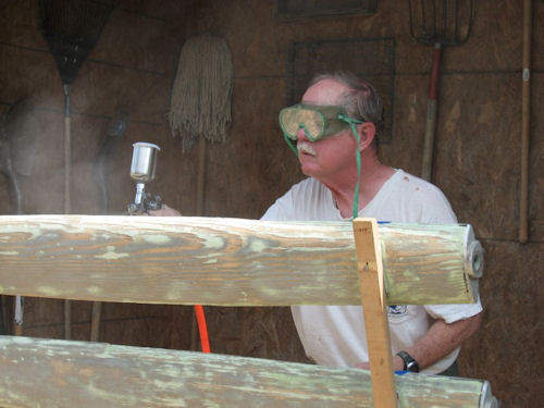 painting the blades